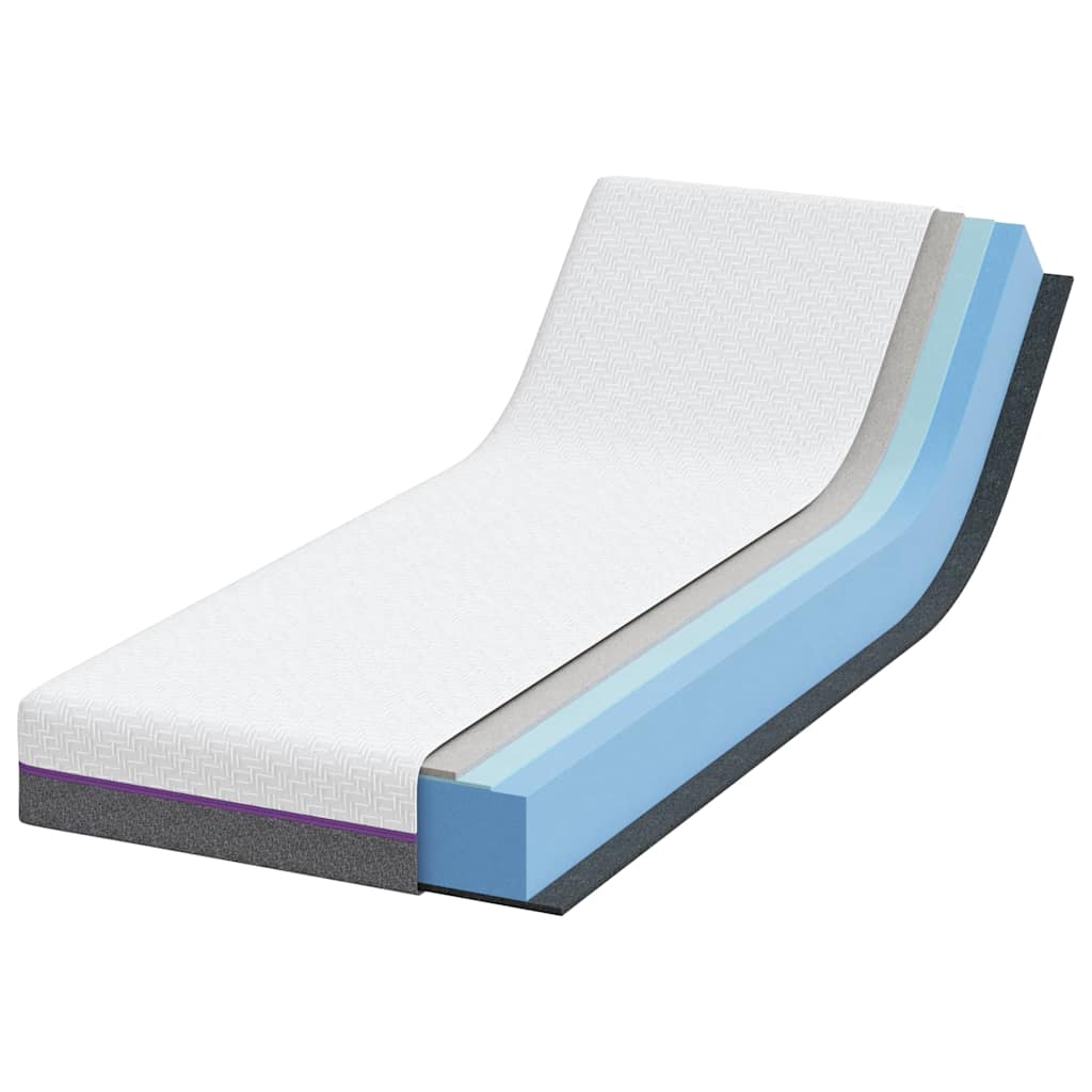 Matratze Weiß und Grau 70 x 200 cm Memory Foam