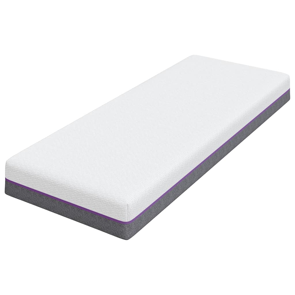 Matratze Weiß und Grau 70 x 200 cm Memory Foam