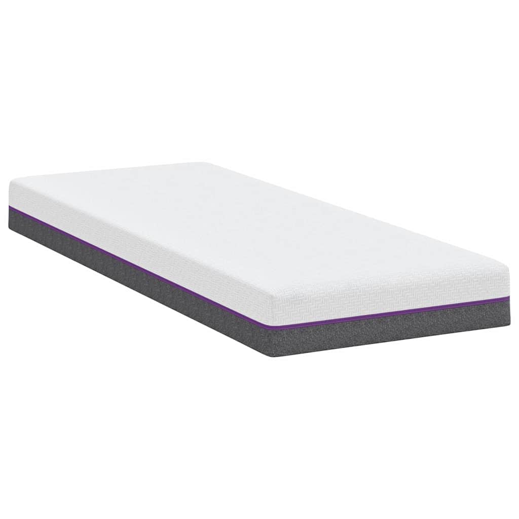 Matratze Weiß und Grau 80 x 200 cm Memory Foam