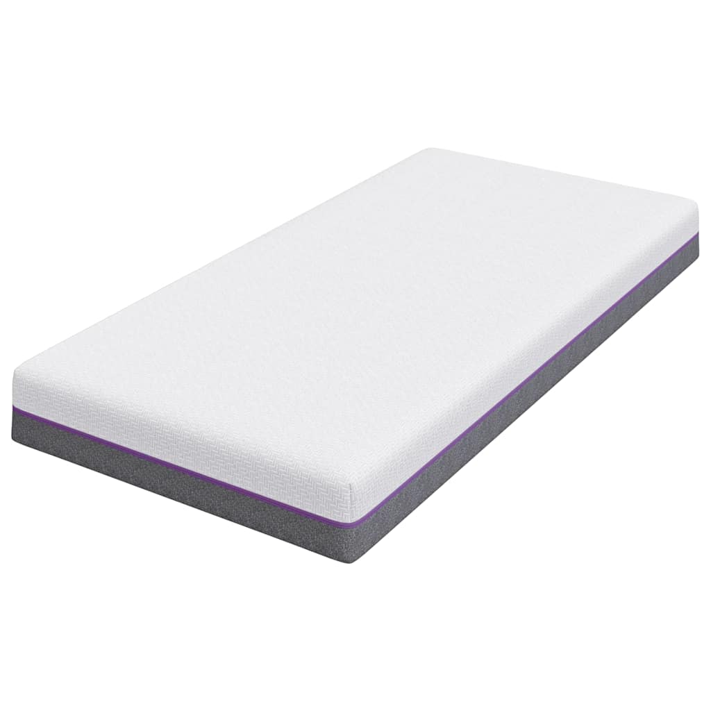 Matratze Weiß und Grau 90 x 200 cm Memory Foam