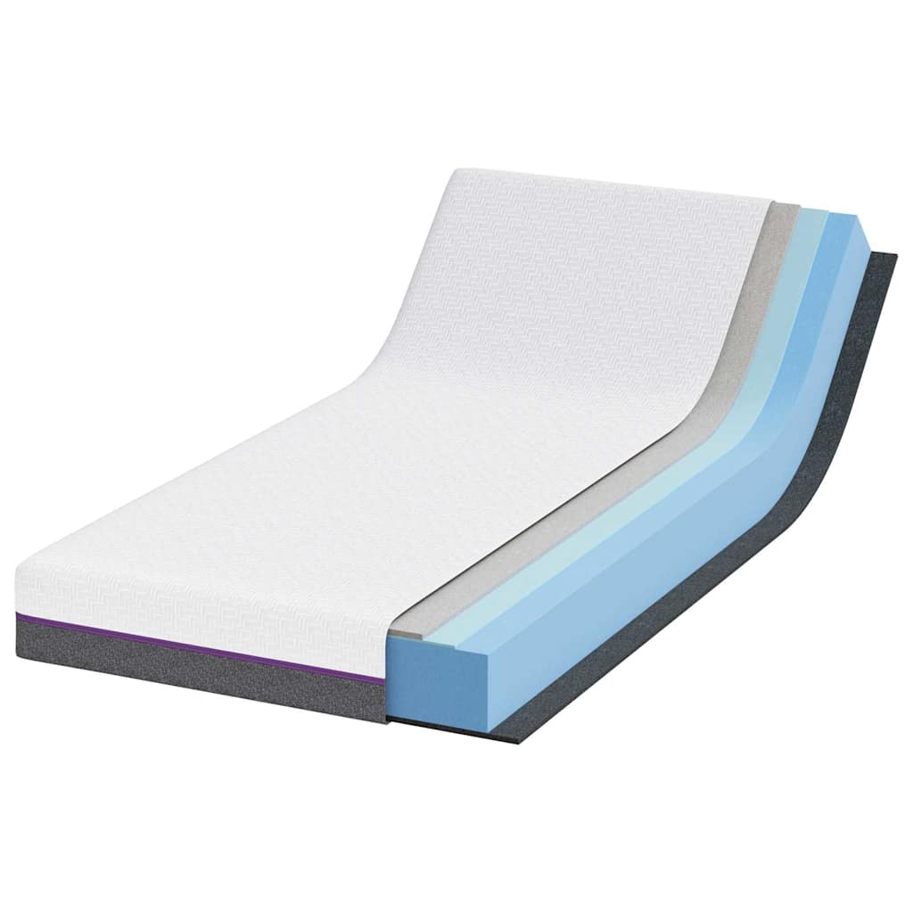 Matratze Weiß und Grau 120 x 200 cm Memory Foam