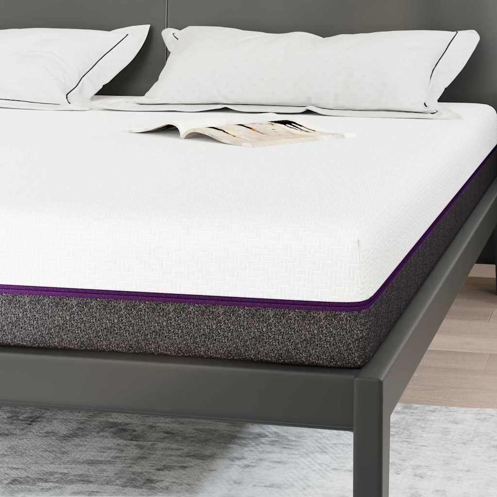 Matratze Weiß und Grau 180 x 200 cm Memory Foam
