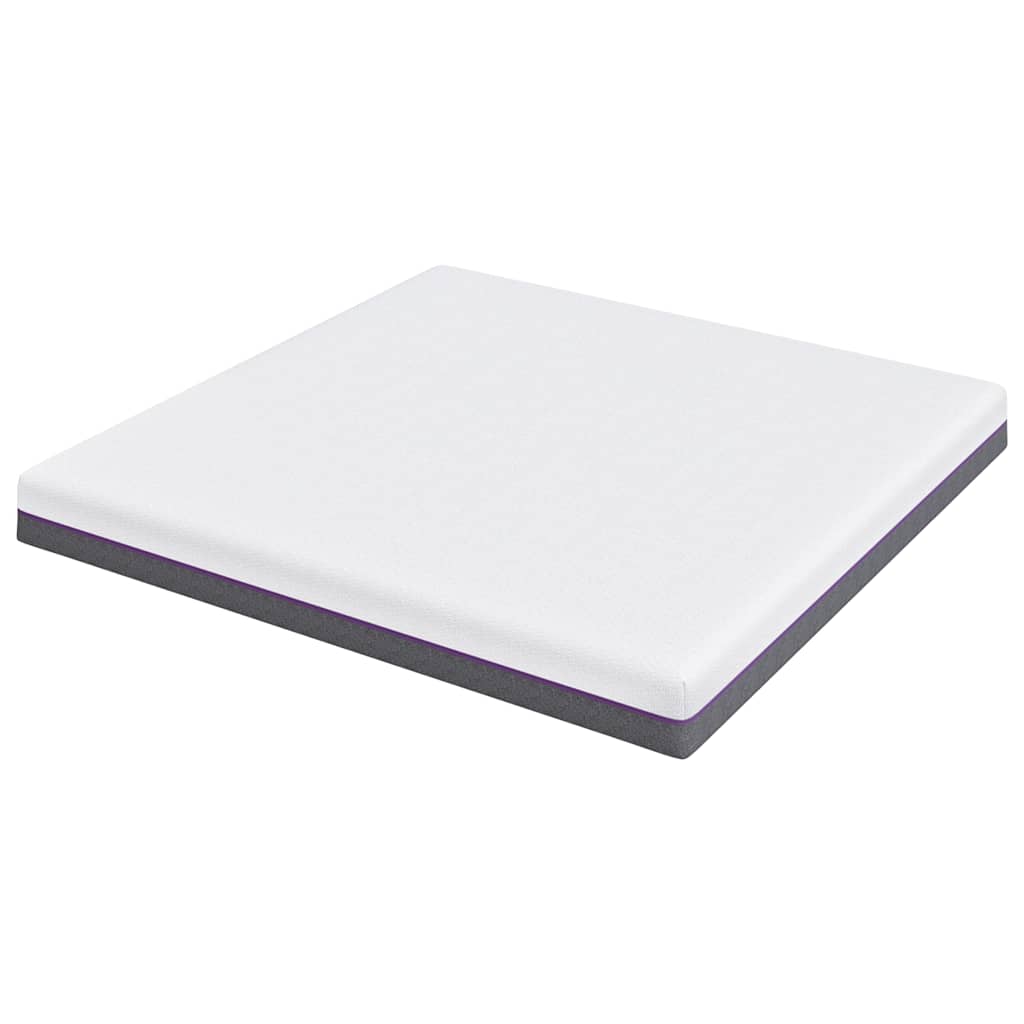 Matratze Weiß und Grau 200 x 200 cm Memory Foam