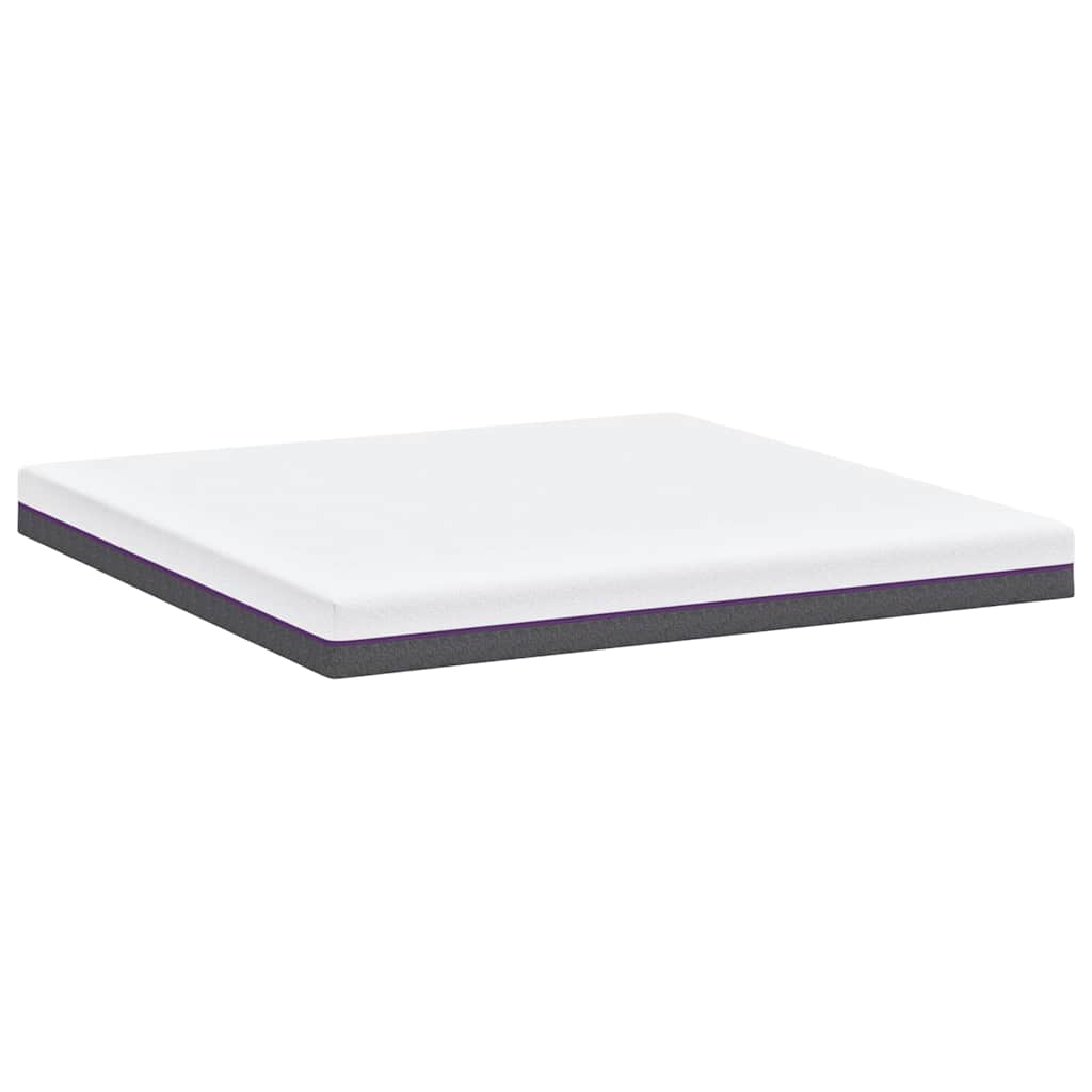 Matratze Weiß und Grau 200 x 200 cm Memory Foam