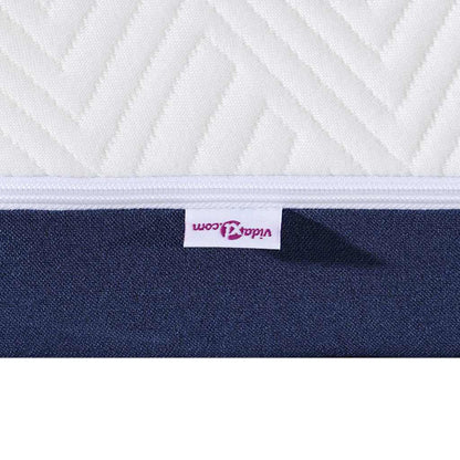 Matratze Weiß und Blau 70 x 200 cm Jacquard-Stoff