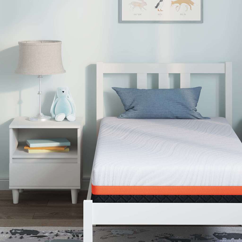 Matratze Weiß und Grau 80 x 160 cm Gel-Speicherschaum