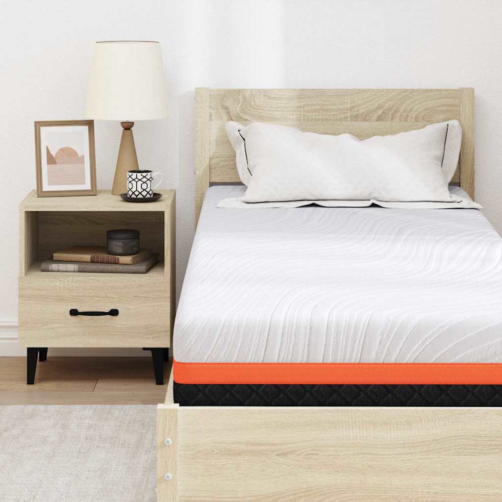 Matratze Weiß und Grau 70 x 200 cm Gel-Speicherschaum