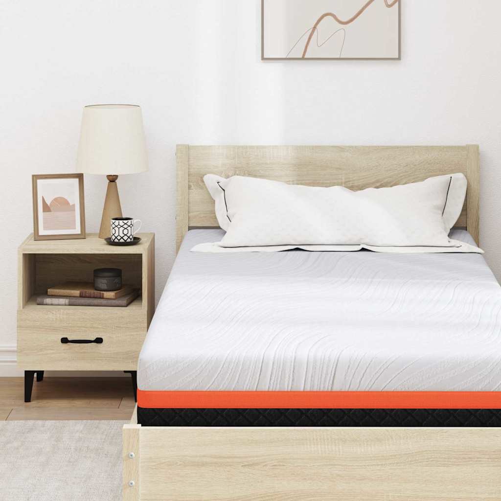 Matratze Weiß und Grau 100 x 200 cm Gel-Speicherschaum