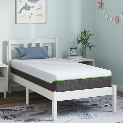 Matratze Weiß und Grau 80 x 160 cm Jacquard-Stoff