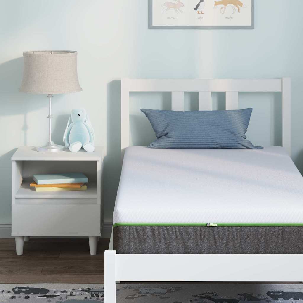 Matratze Weiß und Grau 80 x 160 cm Taschenfeder
