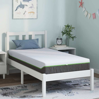 Matratze Mittelweich 80 x 160 cm Weiß und Grau