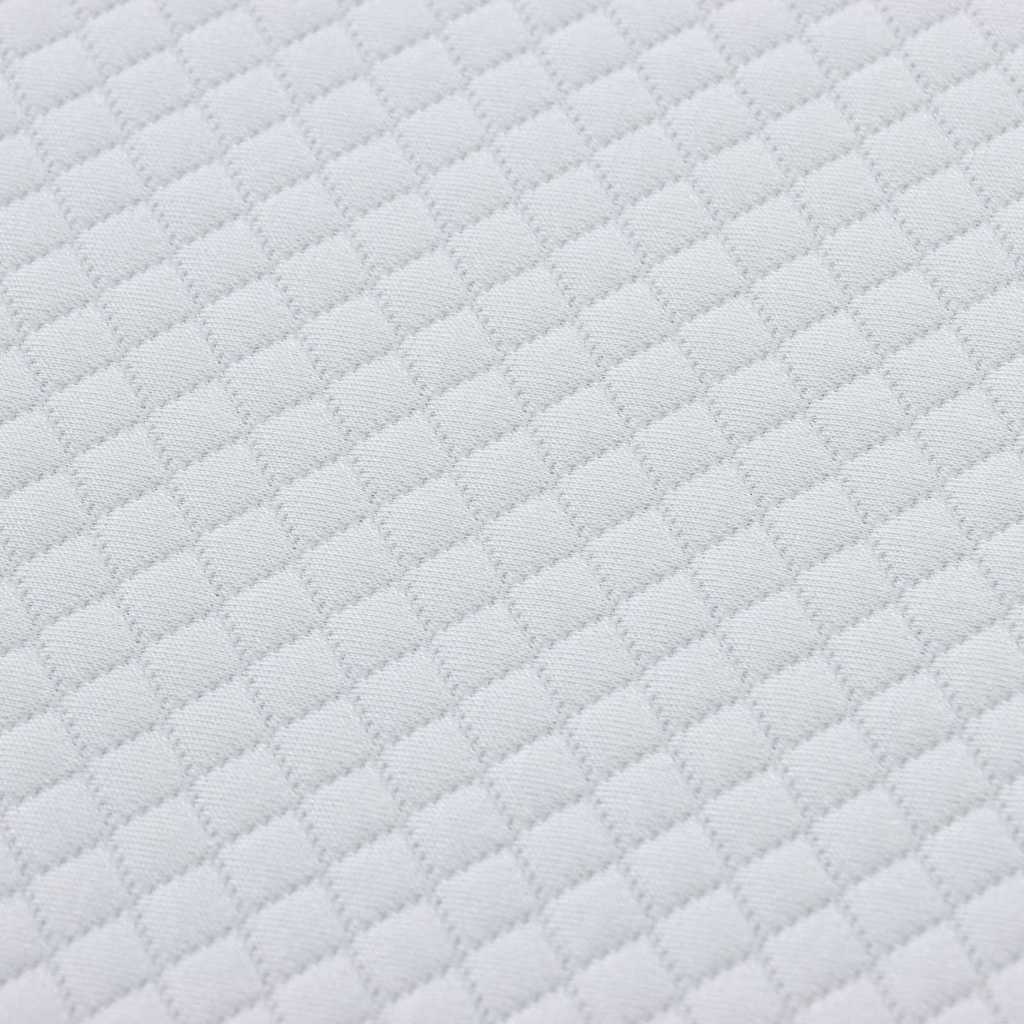 Matratze Weiß und Grau 140 x 190 cm Jacquard-Stoff