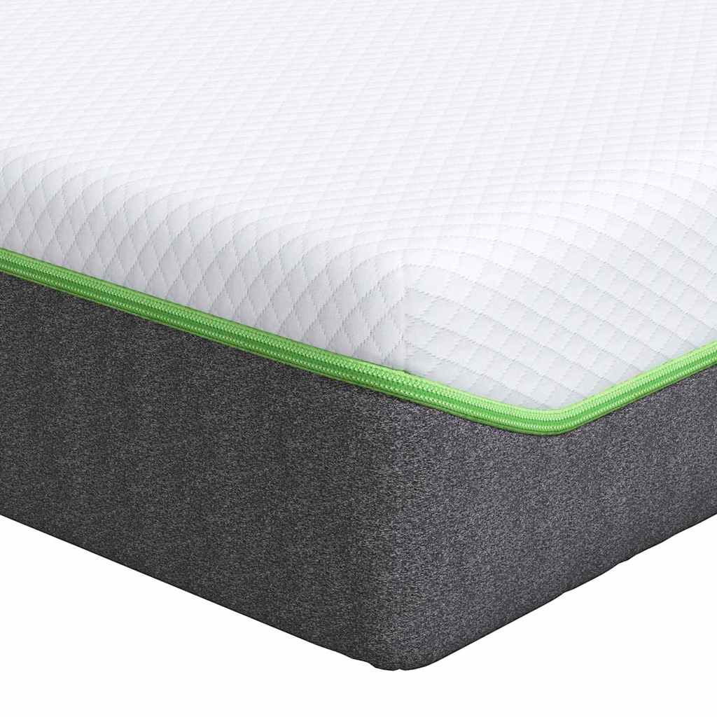 Matratze Weiß und Grau 140 x 190 cm Jacquard-Stoff