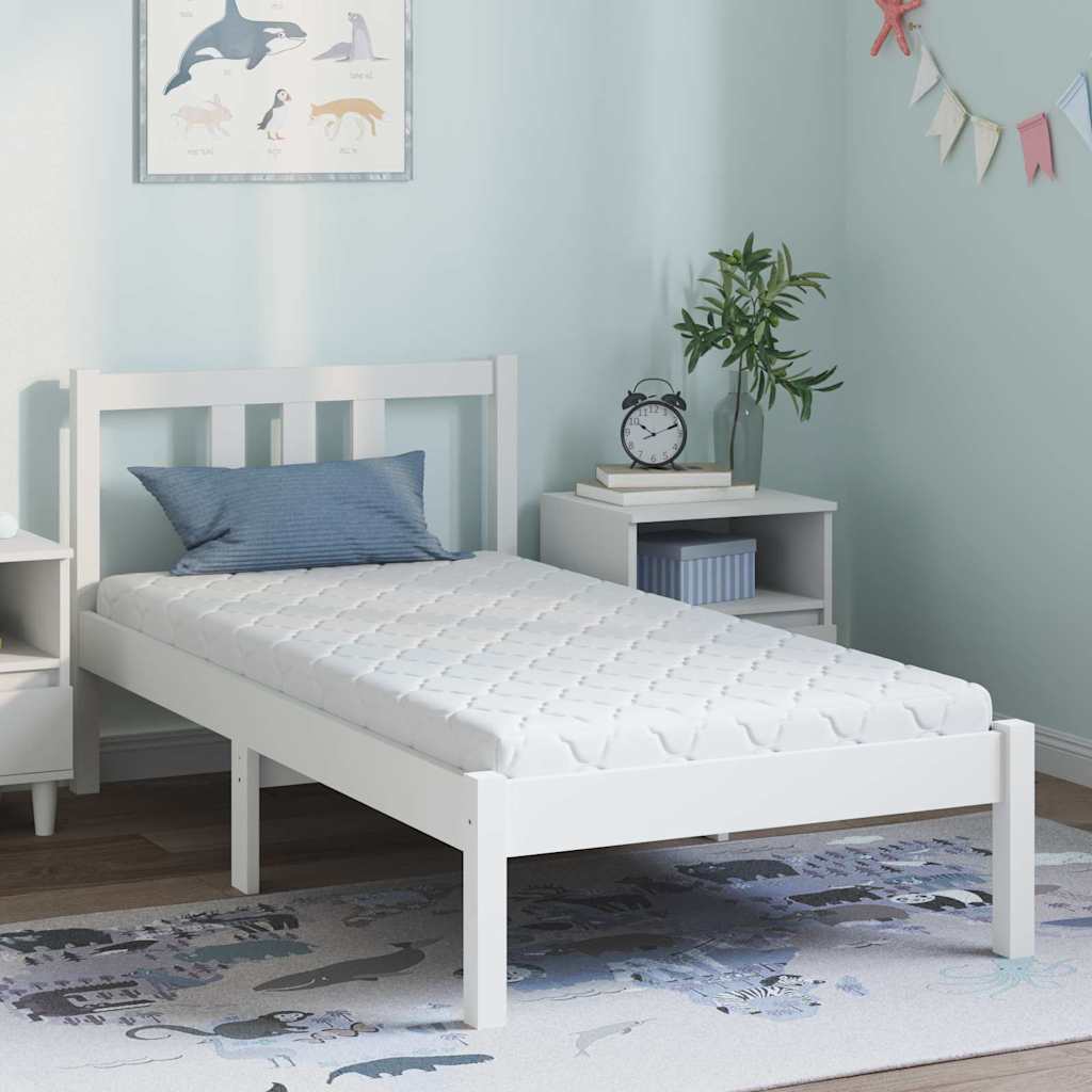 Matratze Weiß 80 x 160 cm Jacquard-Stoff
