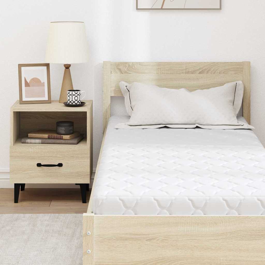 Matratze mit Kokosnusschicht Weiß 200 x 80 cm PU-Schaum