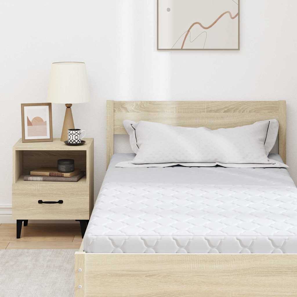 Matratze mit Kokosnusschicht Weiß 200 x 120 cm PU-Schaum