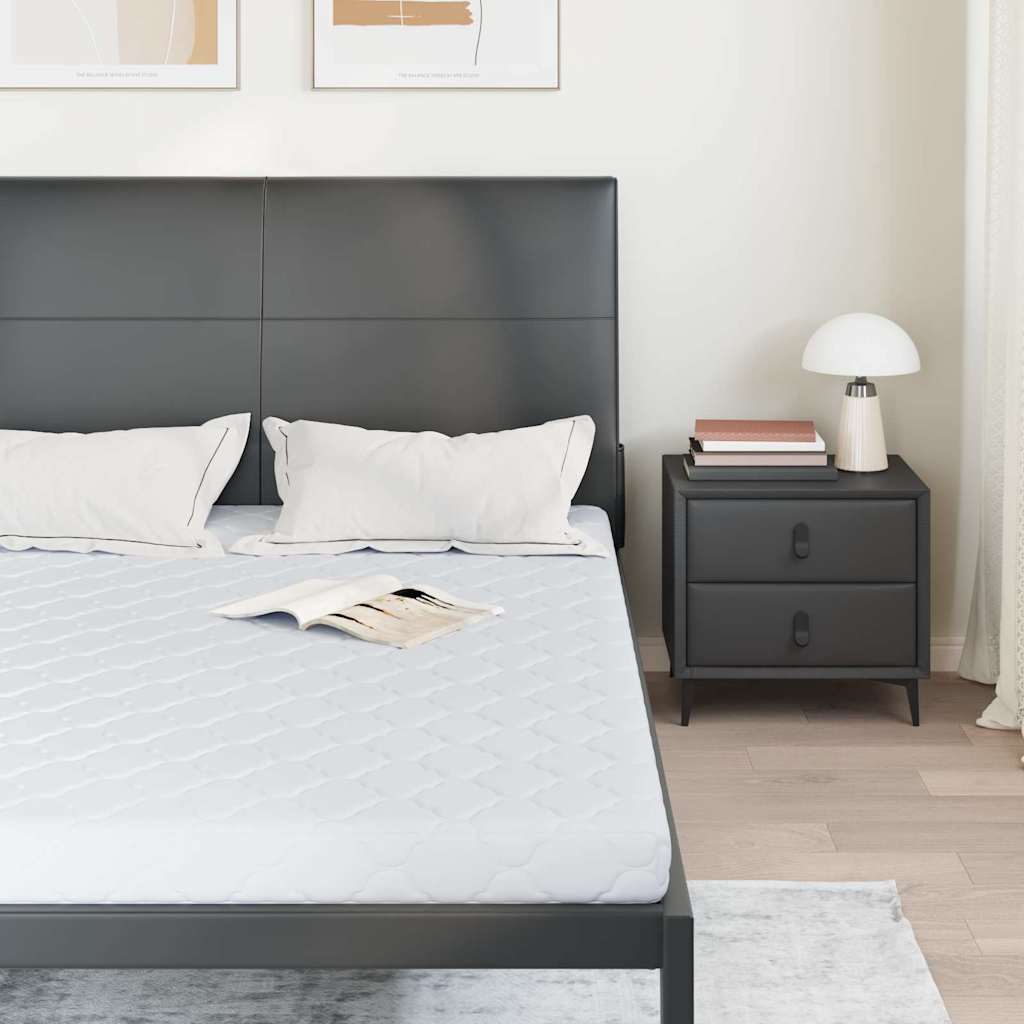 Matratze mit Kokosnusschicht Weiß 200 x 160 cm PU-Schaum