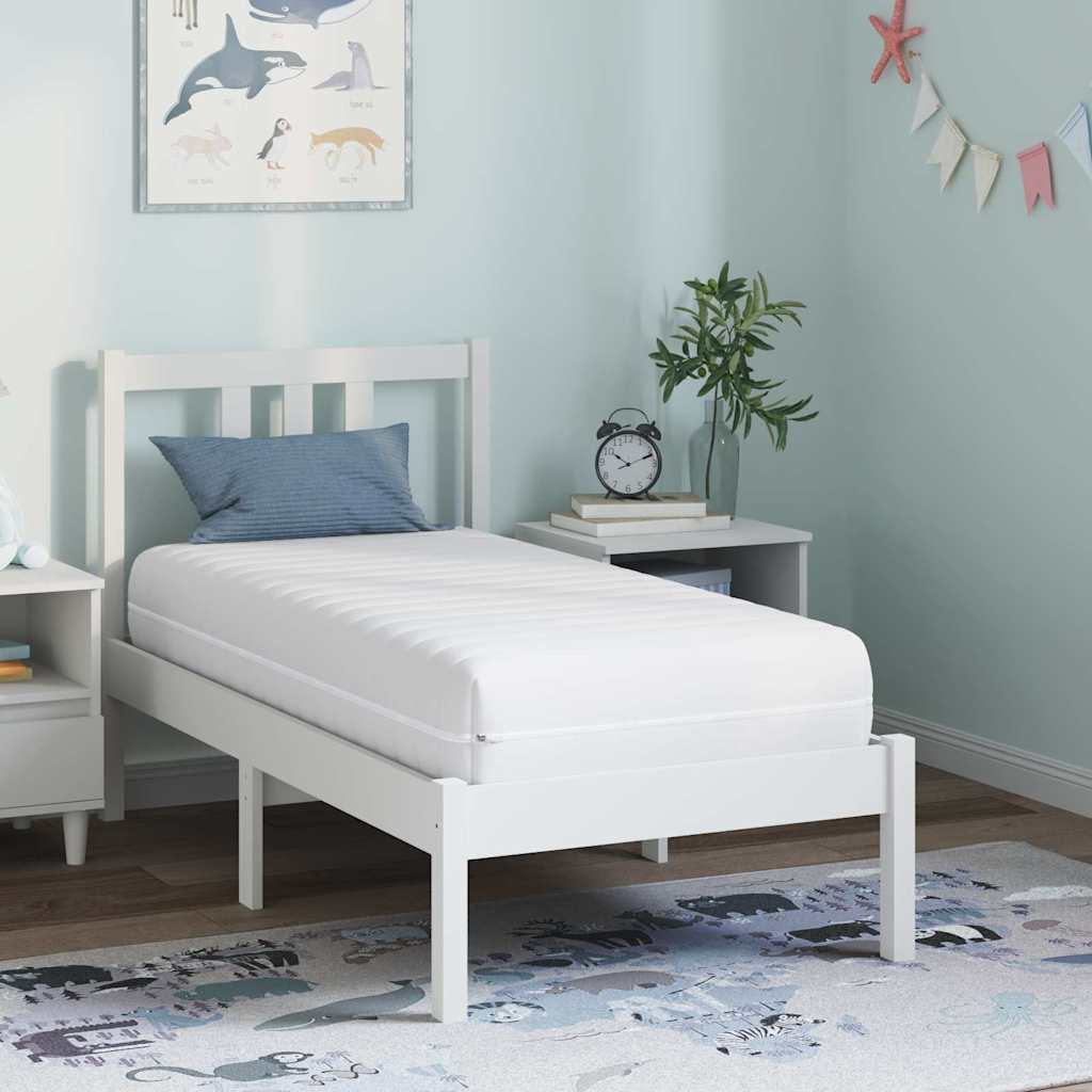 Matratze mit Kokosnusschicht Mittelfest 60 x 120 cm Weiß