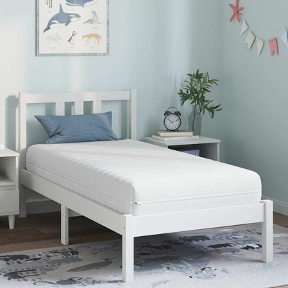 Matratze mit Kokosnusschicht Mittelfest 80 x 160 cm Weiß