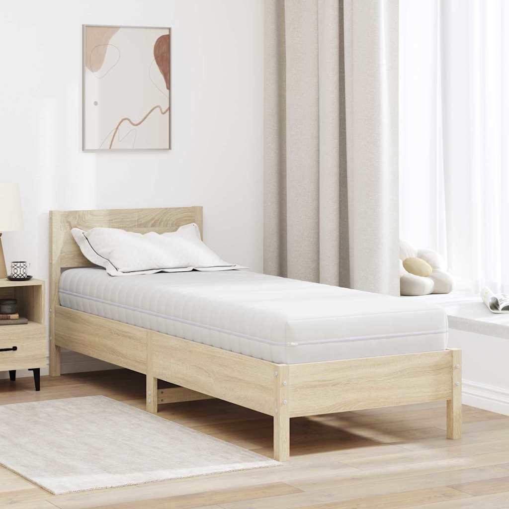 Matratze mit Kokosnusschicht Mittelfest 80 x 200 cm Weiß