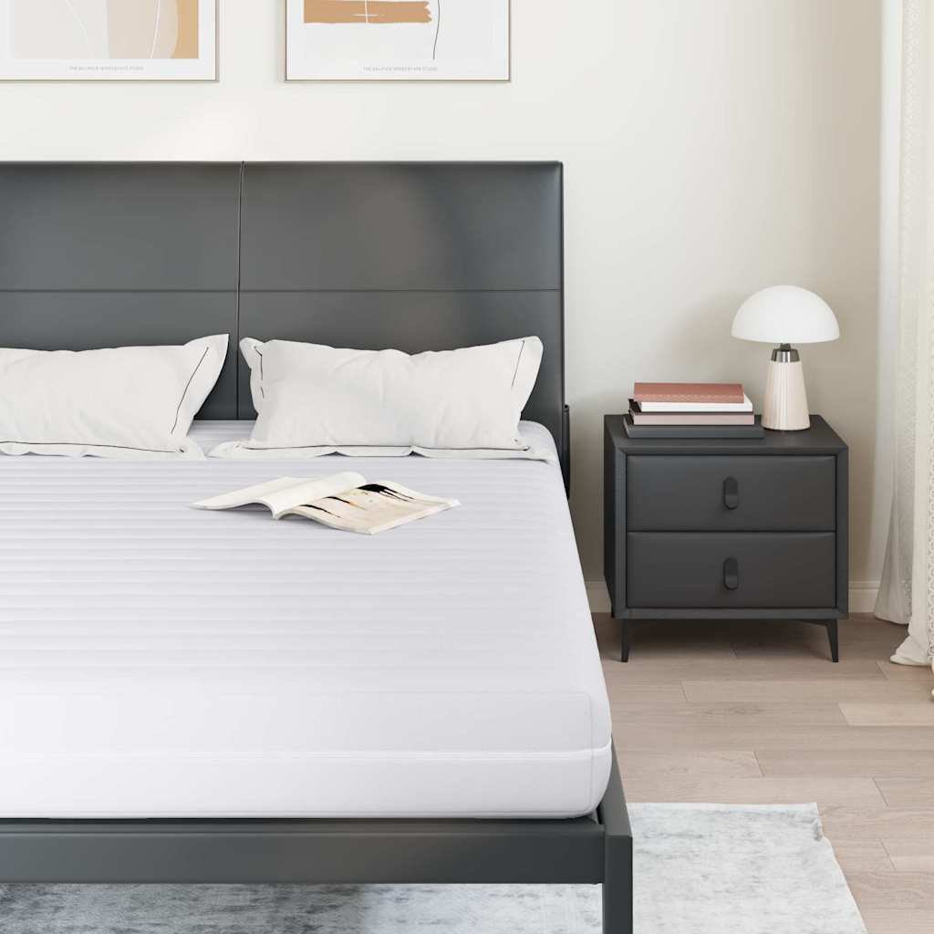 Matratze mit Kokosnusschicht Weiß 140 x 190 cm Taschenfeder