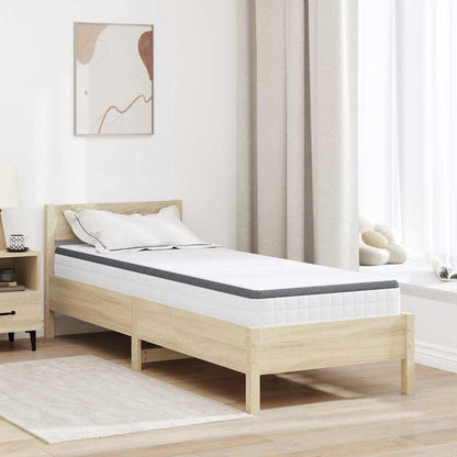 Matratze Mittelweich 80 x 200 cm Weiß und Grau