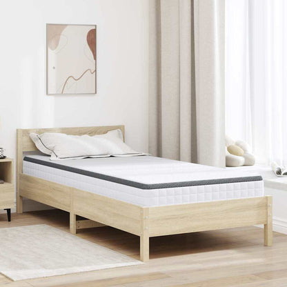 Matratze Mittelweich 90 x 190 cm Weiß und Grau