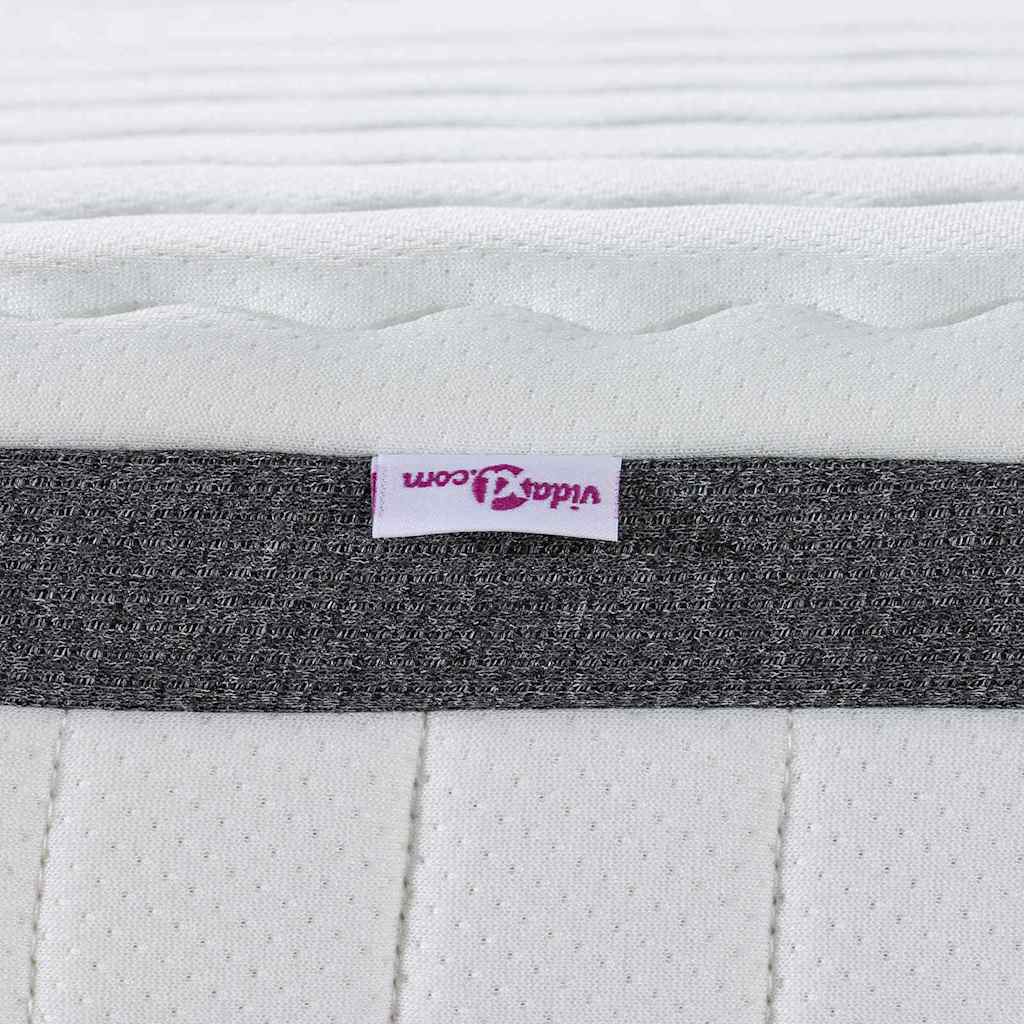 Matratze 2 stk. Mittelweich 60 x 200 cm Weiß und Grau