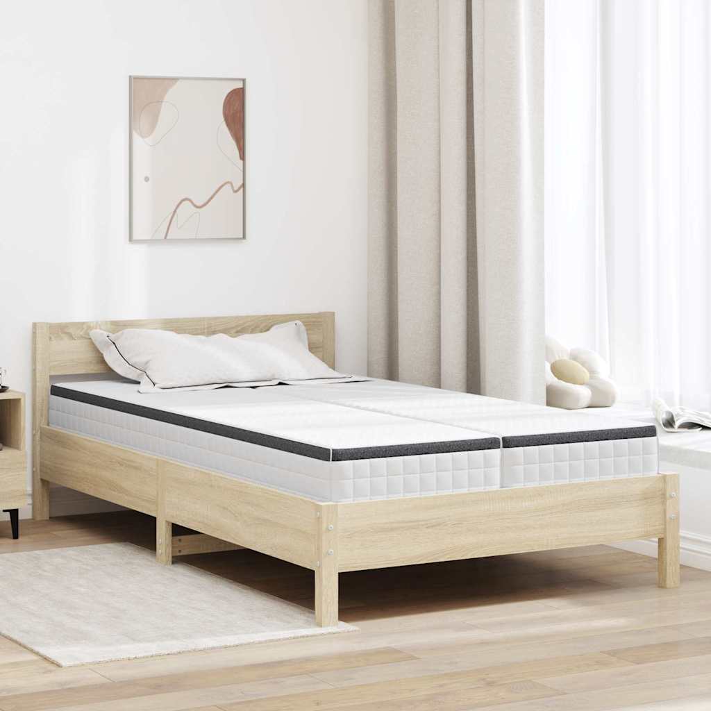 Matratze 2 stk. Mittelweich 60 x 200 cm Weiß und Grau