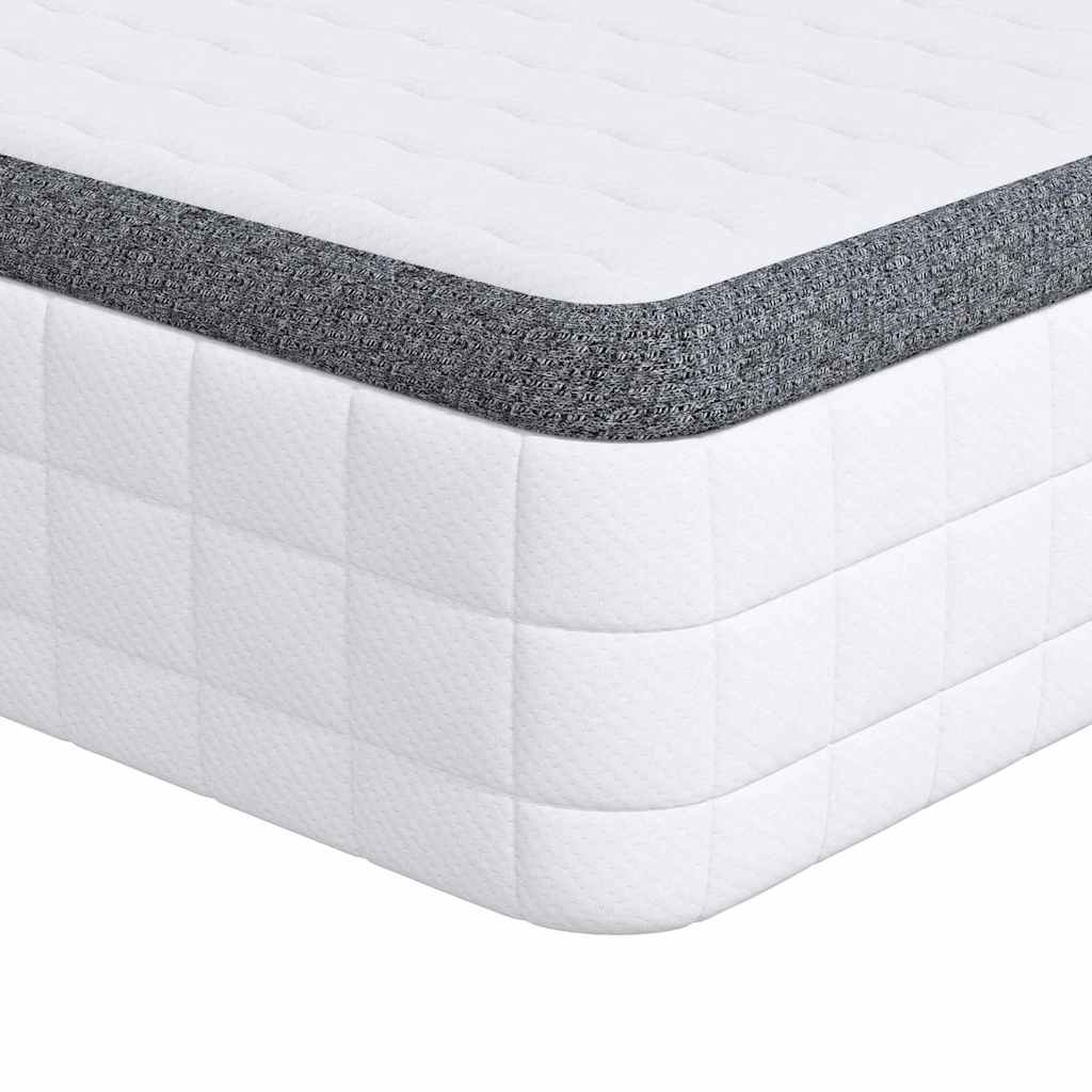 Matratze 2 stk. Mittelweich 60 x 200 cm Weiß und Grau