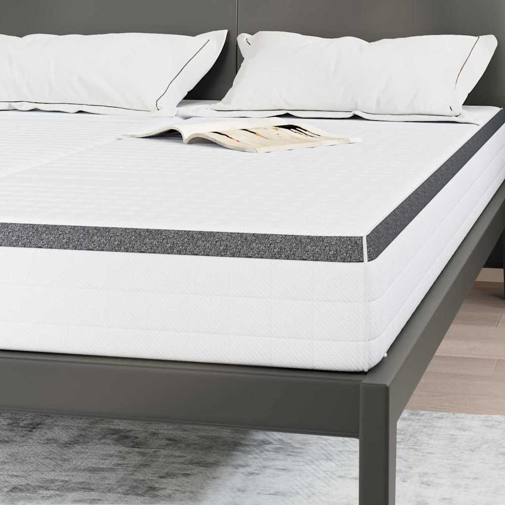 Matratze 2 stk. Mittelweich 70 x 200 cm Weiß und Grau