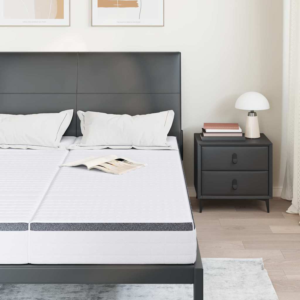 Matratze 2 pcs Weiß und Grau 70 x 200 cm Bonell Feder