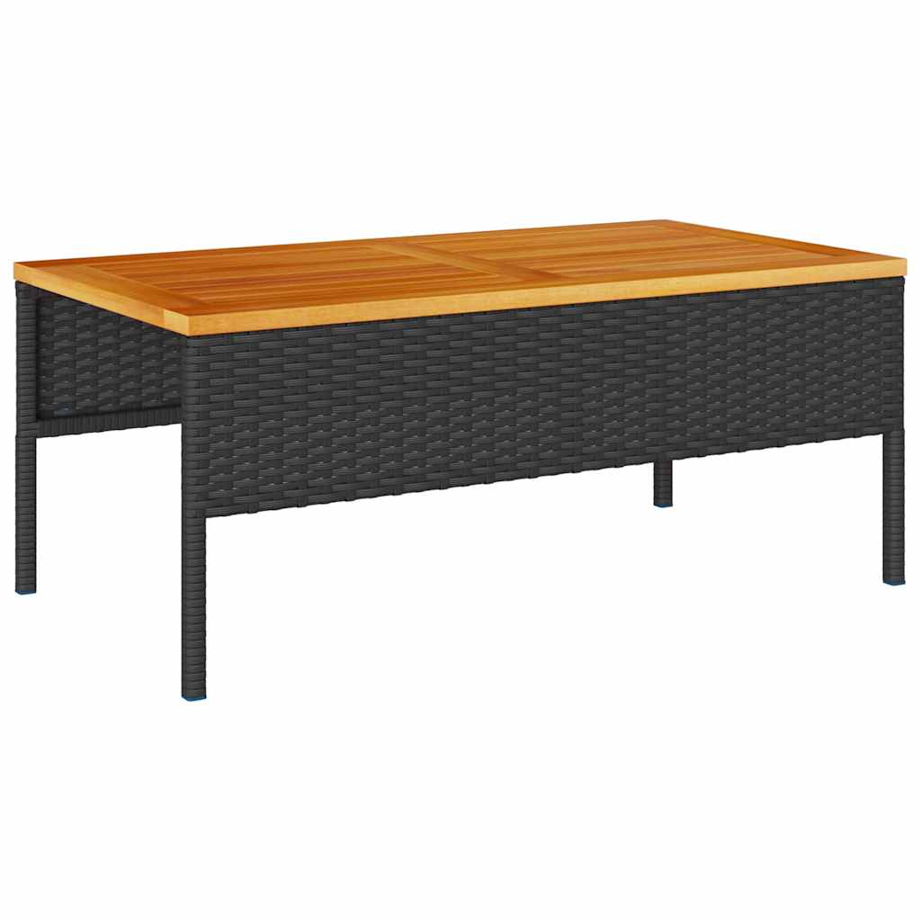 Gartensofa-set 6 stk. Schwarz Poly-Rattan