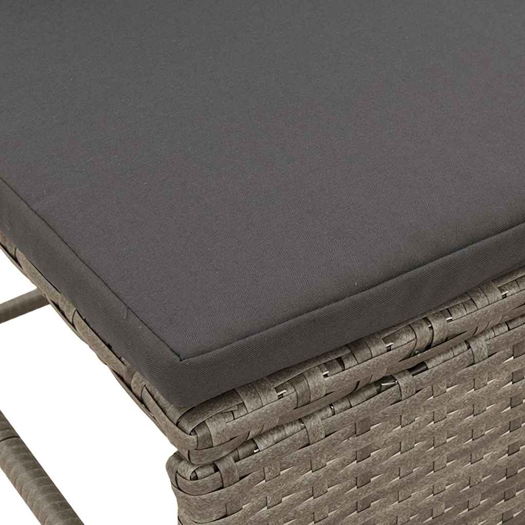 Gartensofa-set mit Kissen 6 pcs Grau und Dunkelgrau Poly-Rattan