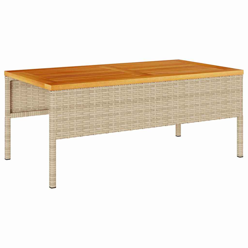Gartensofa-set mit Kissen 6 pcs Beige und Hellgrau Poly-Rattan