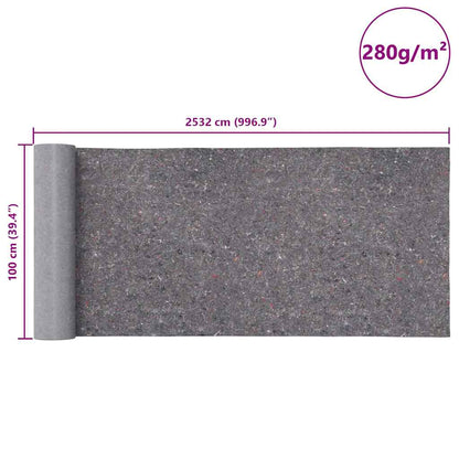 Rutschfestes Malervlies 25 m 280 g/m² Grau