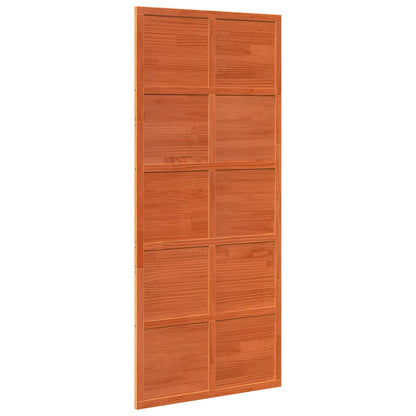 Scheunentür Wachsbraun 90 x 208 cm Massives Kiefernholz
