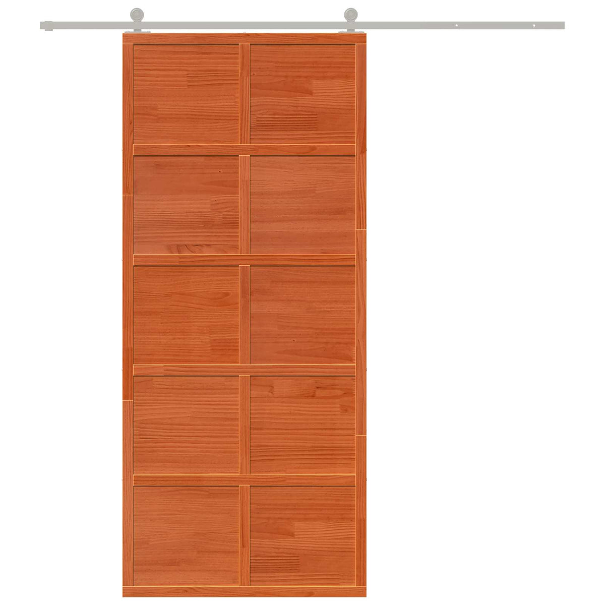 Scheunentür Wachsbraun 90 x 208 cm Massives Kiefernholz
