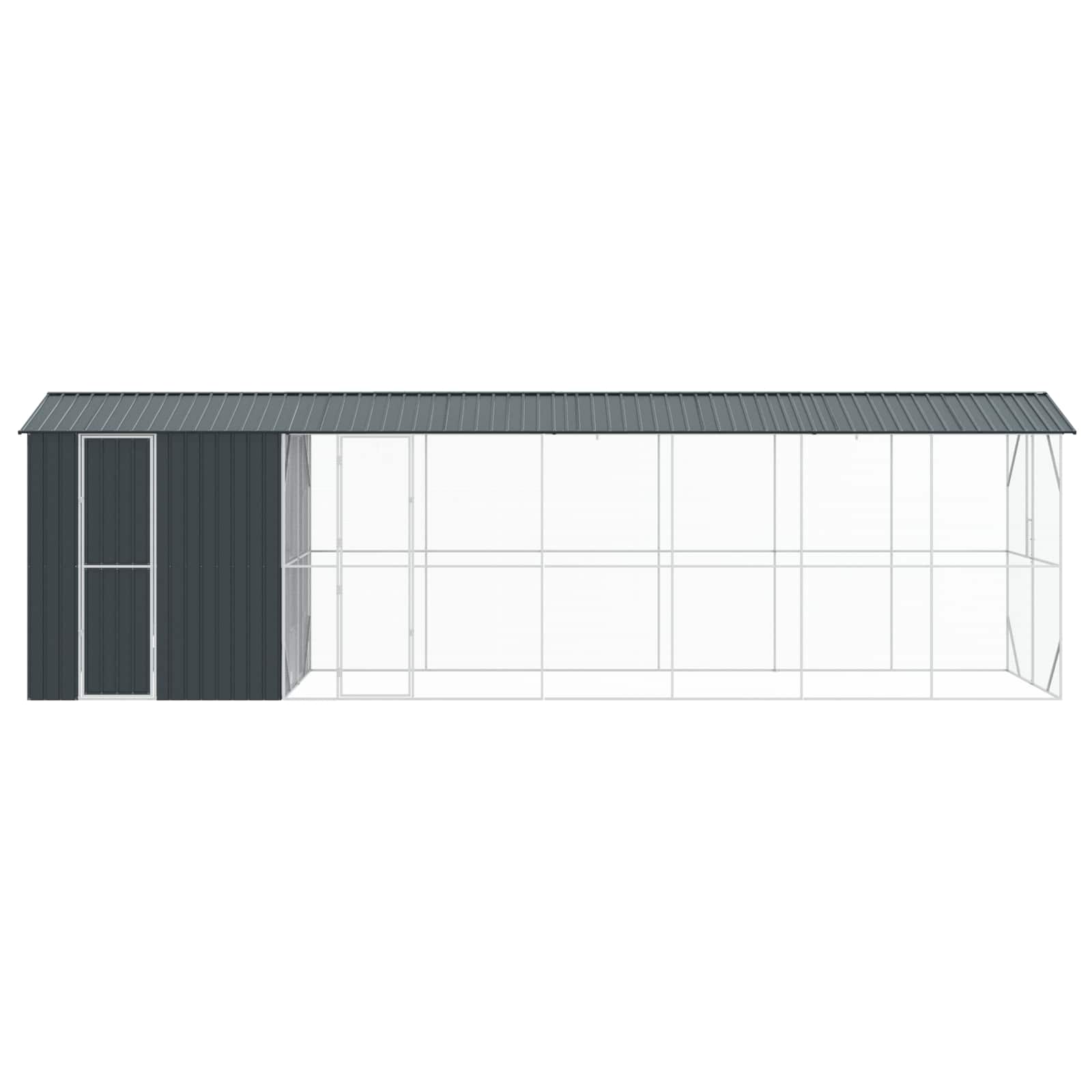 Vogelkäfig Anthrazit 860 x 208 x 247 cm Verzinkter Stahl