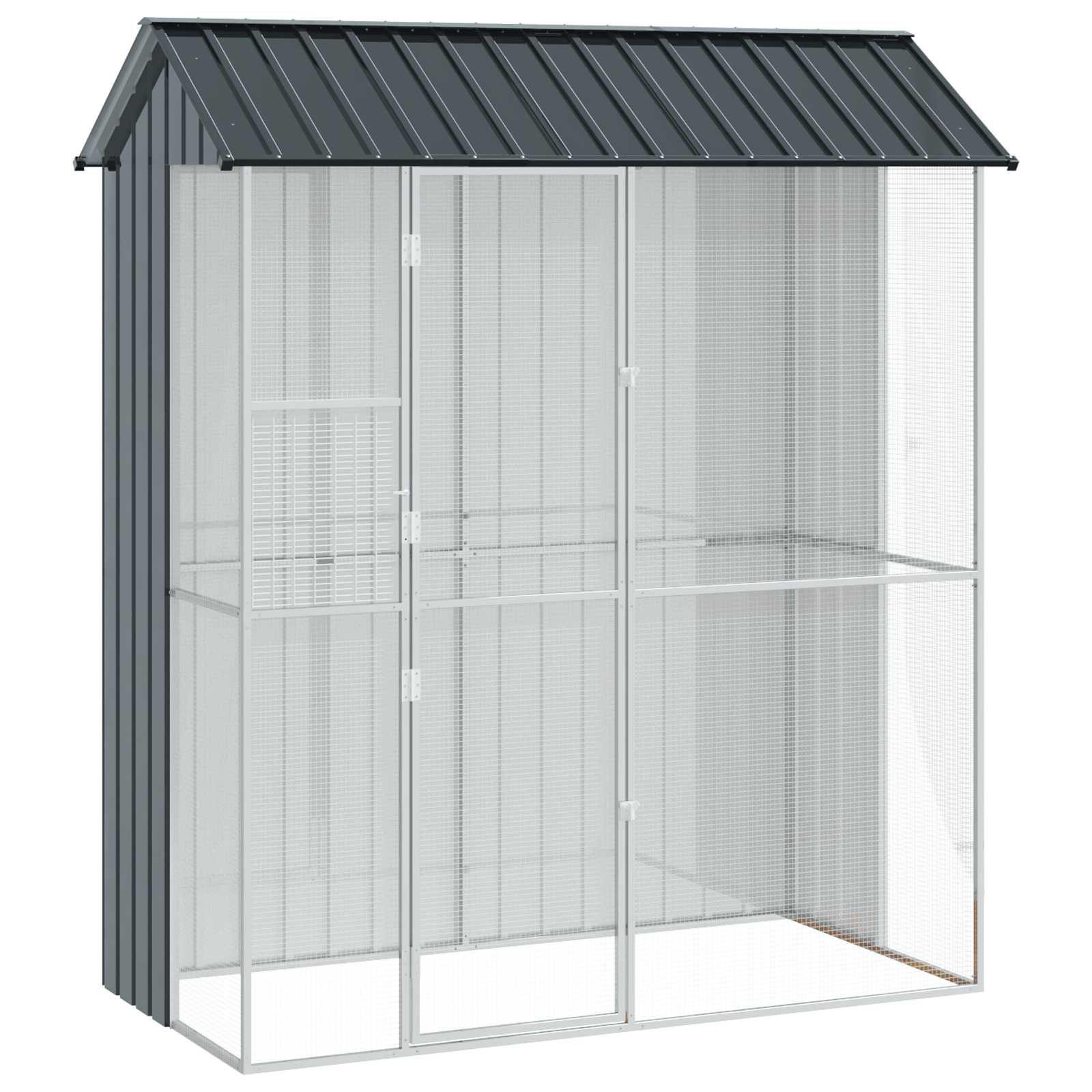 Vogelkäfig Anthrazit 215 x 110 x 247 cm Verzinkter Stahl