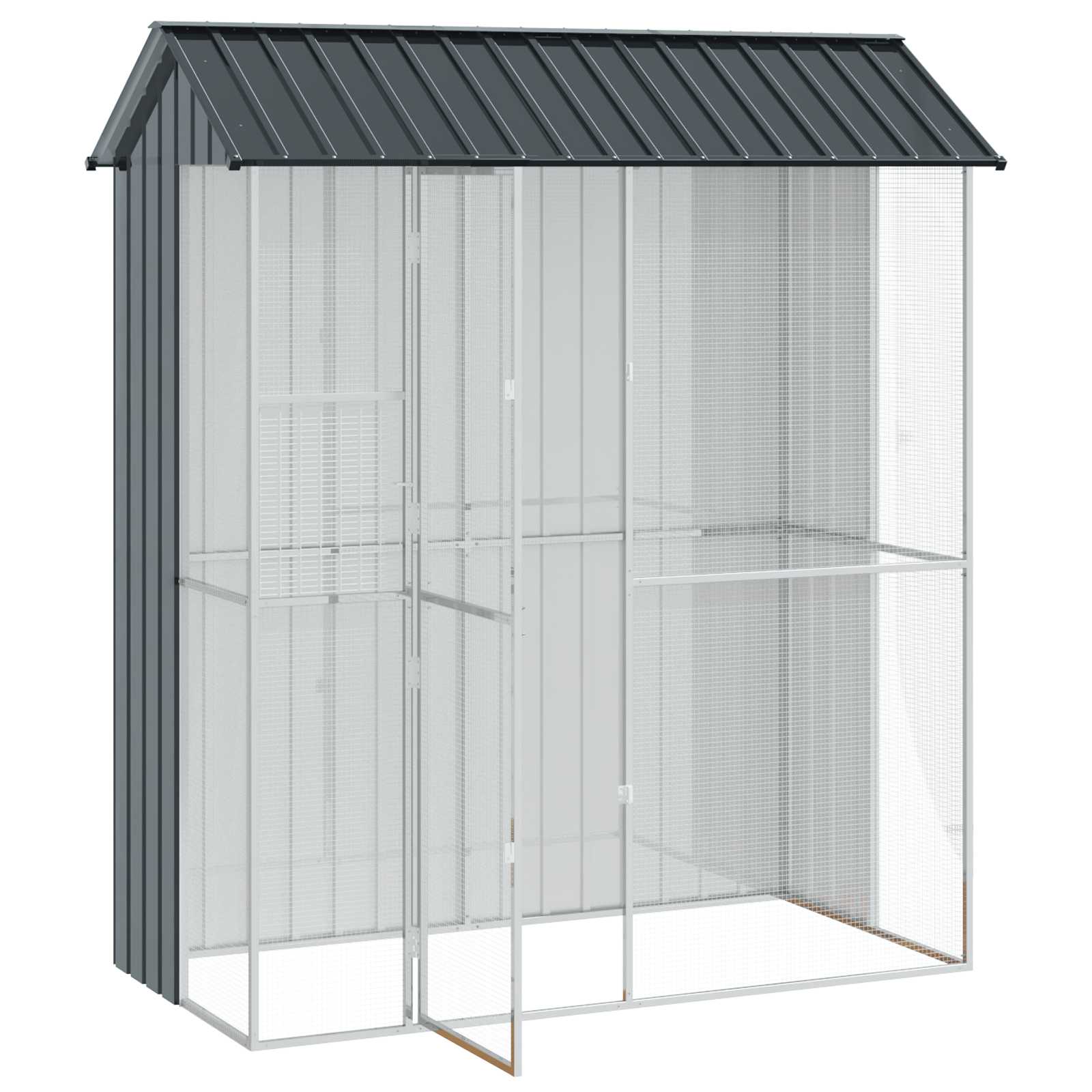 Vogelkäfig Anthrazit 215 x 110 x 247 cm Verzinkter Stahl