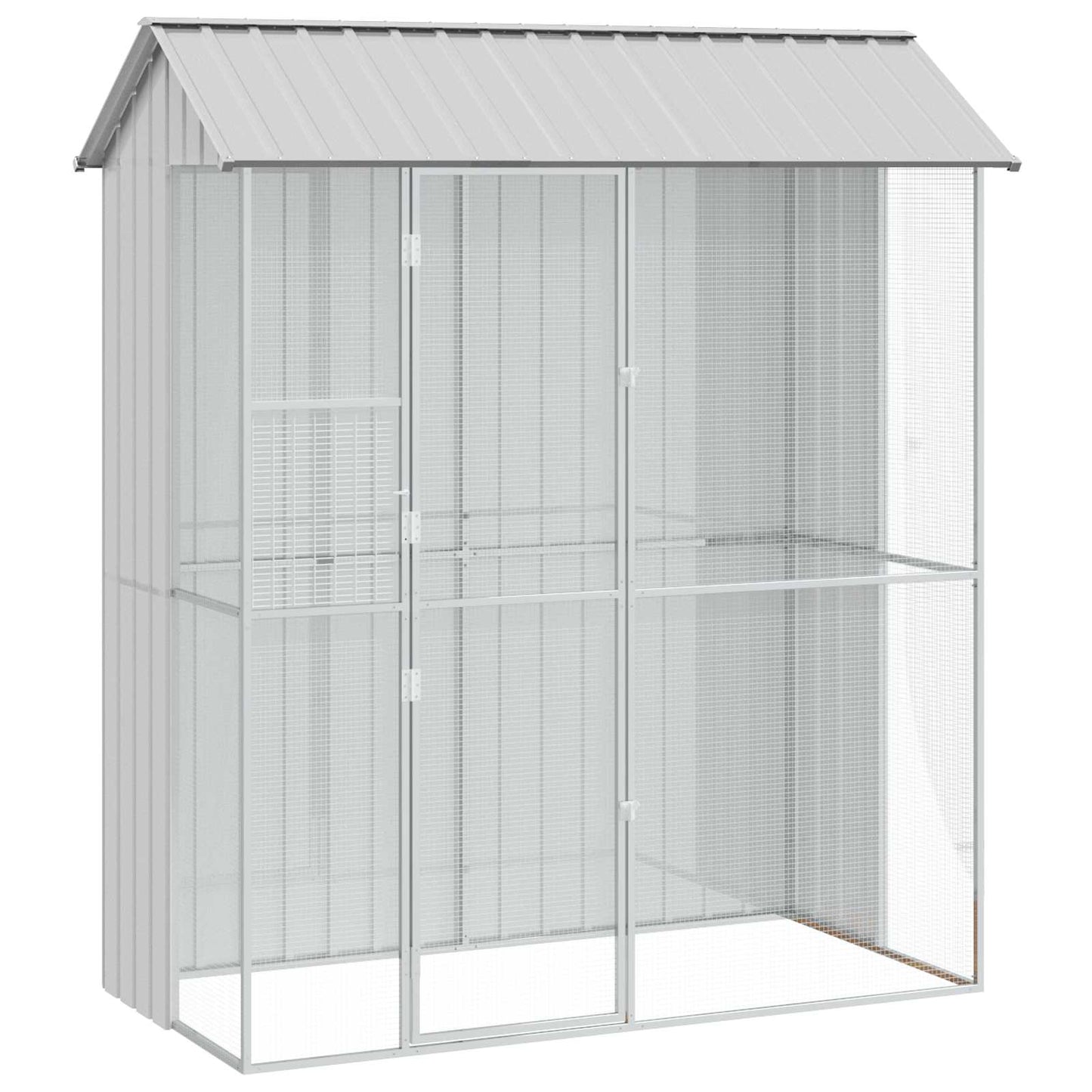 Vogelkäfig Grau 215 x 110 x 247 cm Verzinkter Stahl