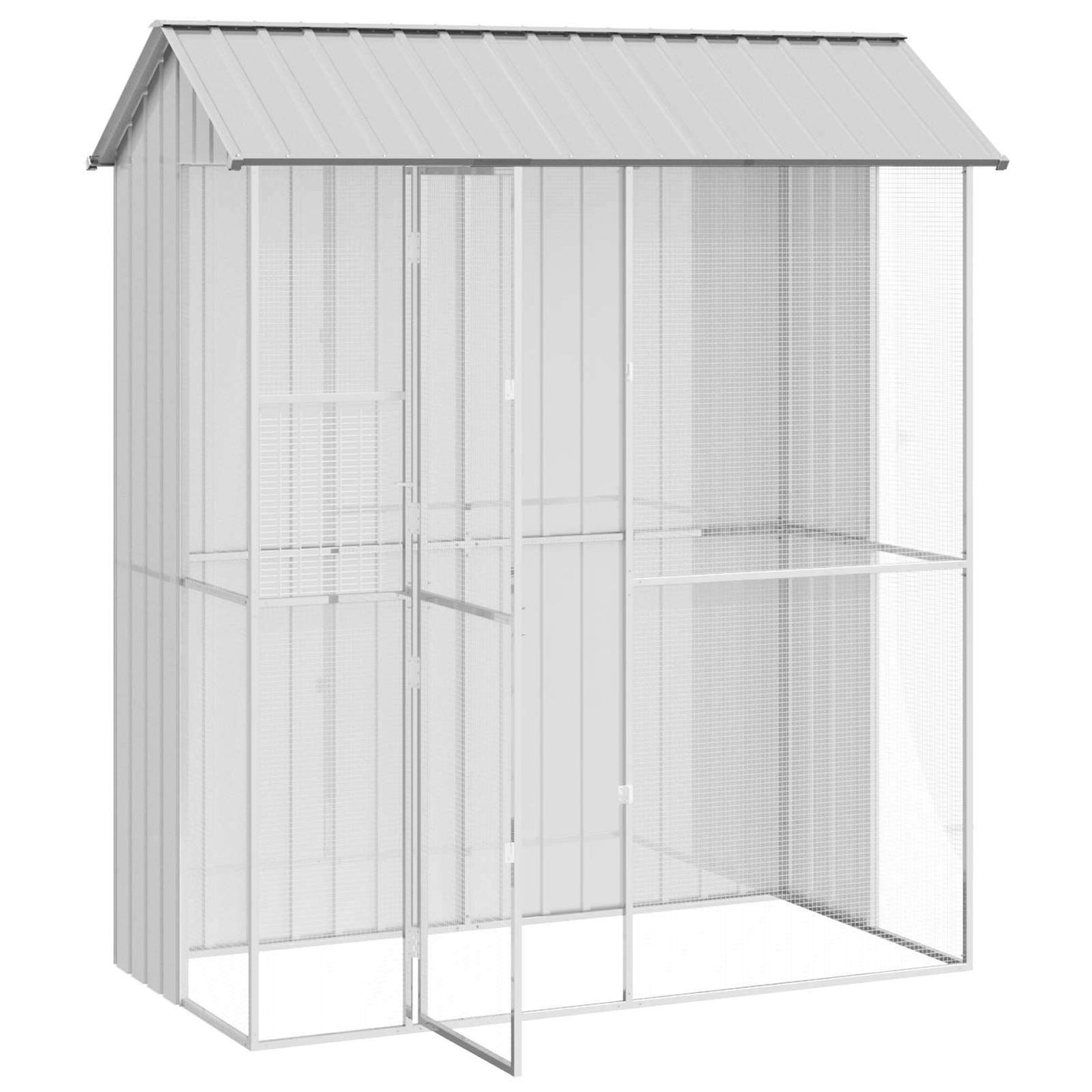 Vogelkäfig Grau 215 x 110 x 247 cm Verzinkter Stahl