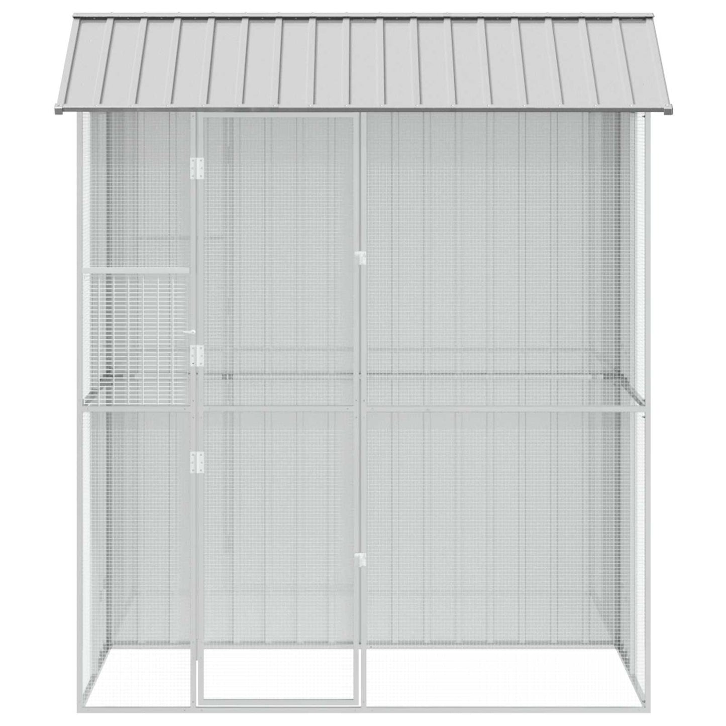 Vogelkäfig Grau 215 x 110 x 247 cm Verzinkter Stahl