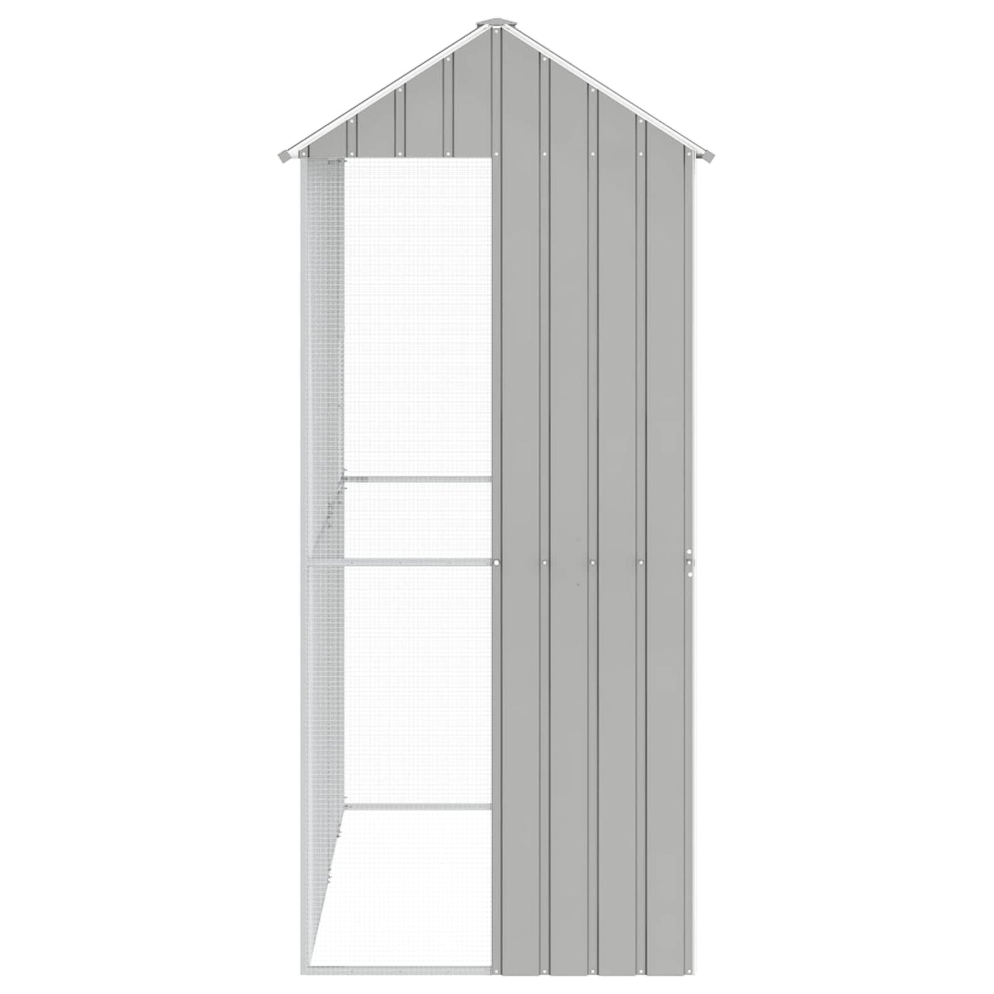 Vogelkäfig Grau 215 x 110 x 247 cm Verzinkter Stahl