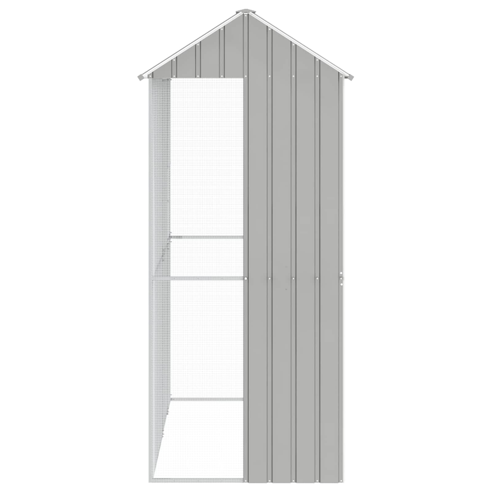 Vogelkäfig Grau 215 x 110 x 247 cm Verzinkter Stahl