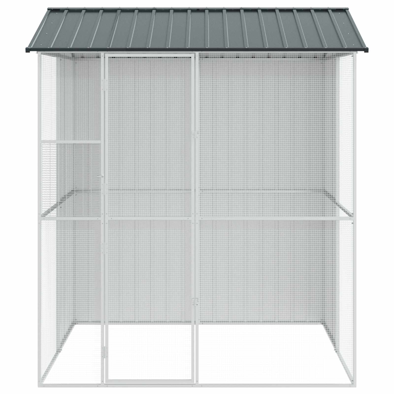 Vogelkäfig Anthrazit 215 x 210 x 247 cm Verzinkter Stahl