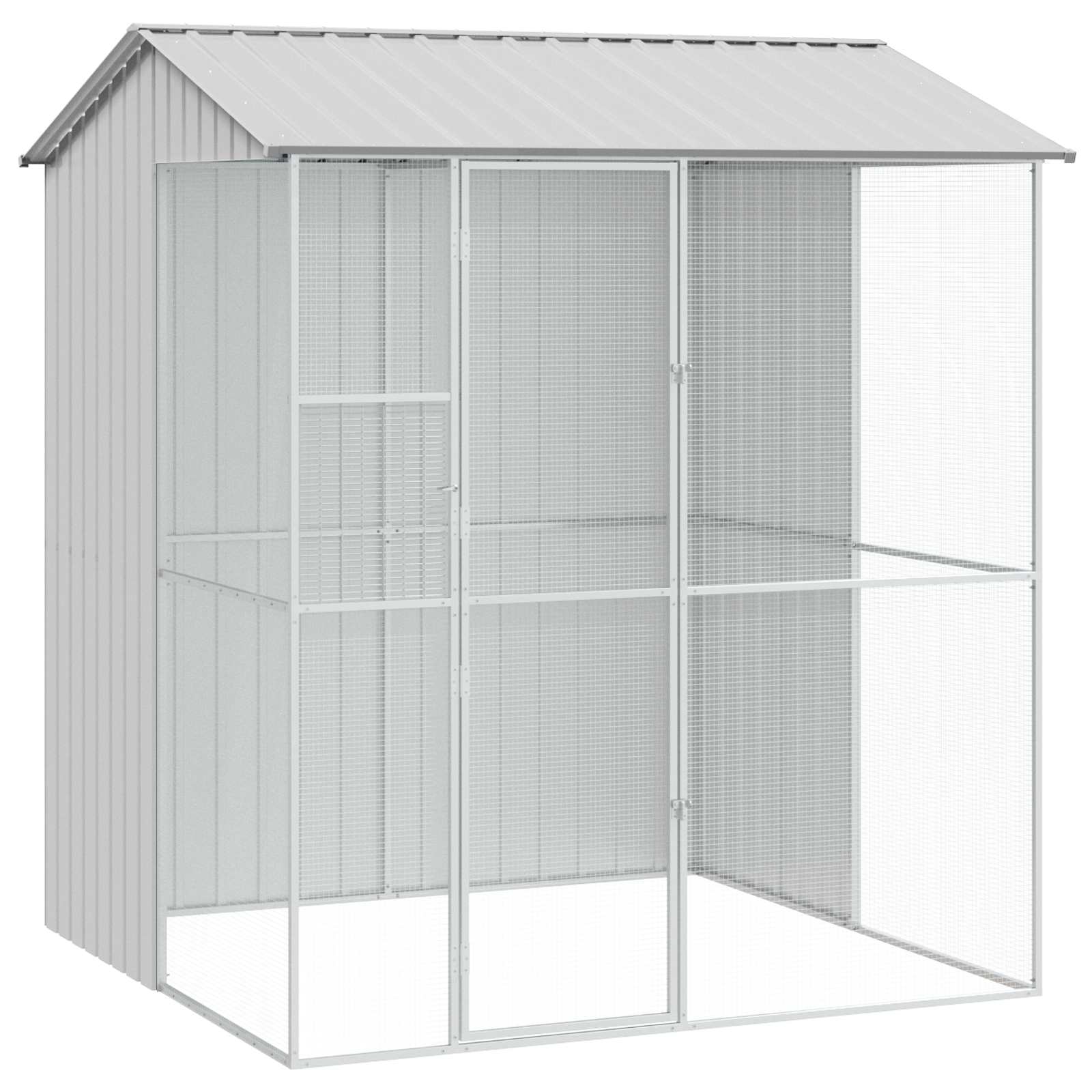 Vogelkäfig Grau 215 x 210 x 247 cm Verzinkter Stahl