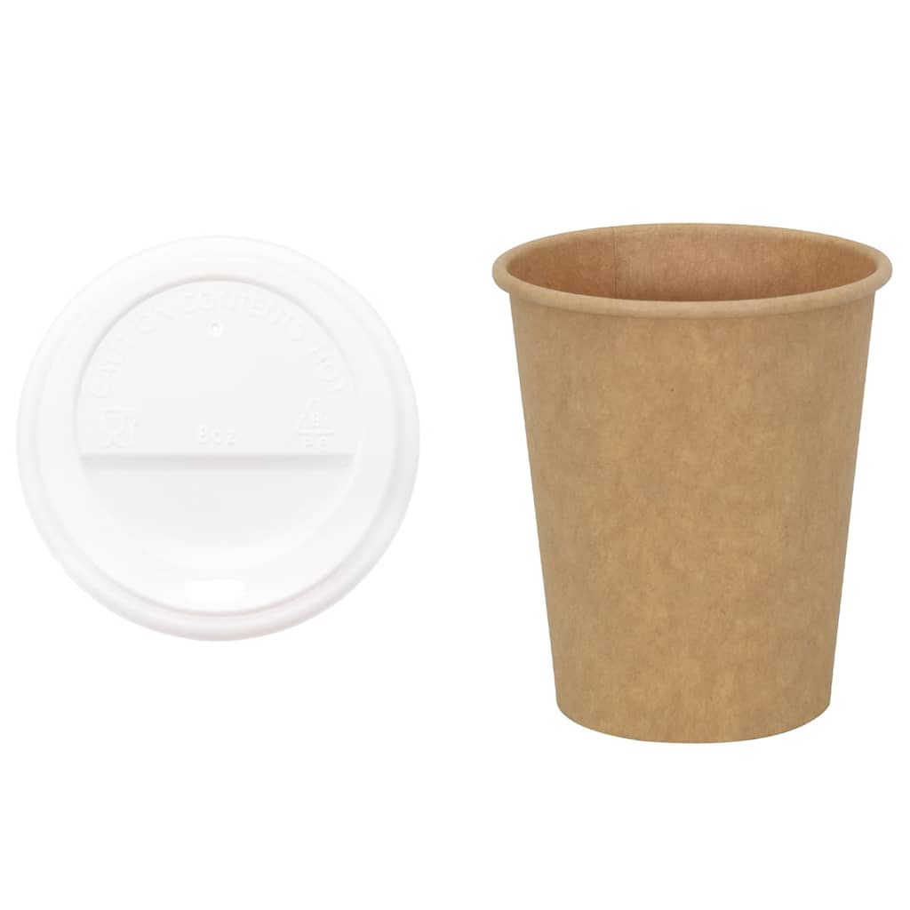 Pappbecher mit Deckeln 1000 Stk. 8oz 200ml
