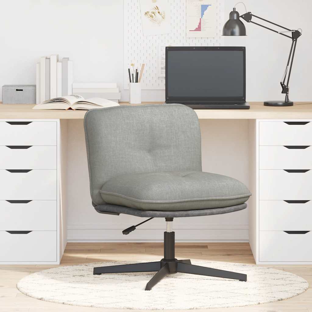 Office chair swivel light grey fabric